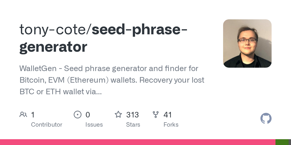 Preview of tony-cote/seed-phrase-generator