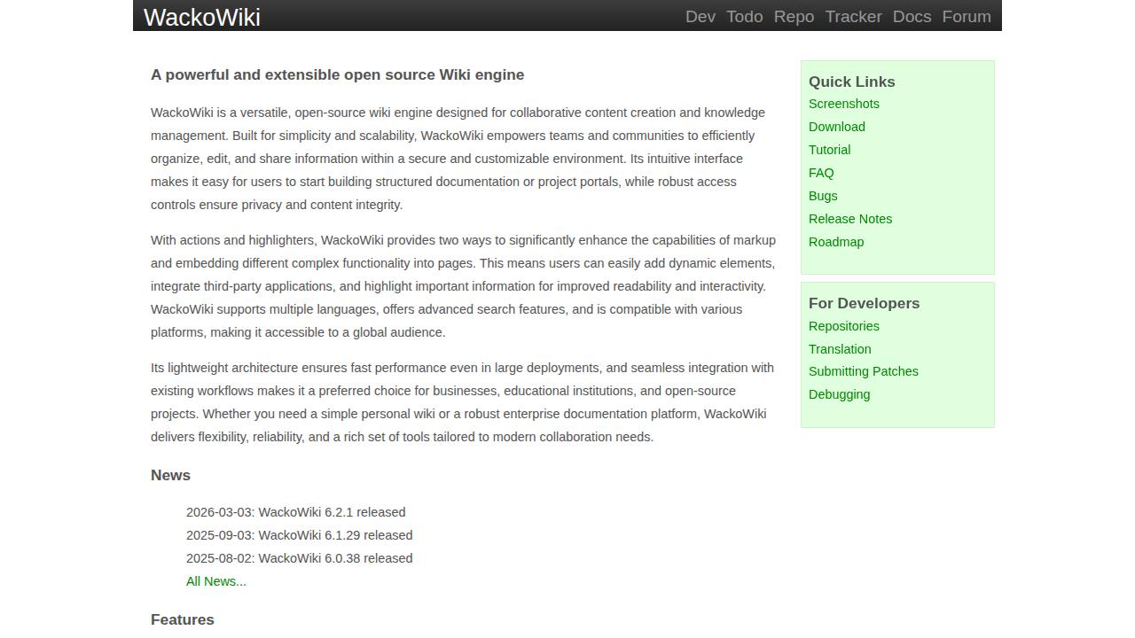 Preview of WackoWiki/wackowiki