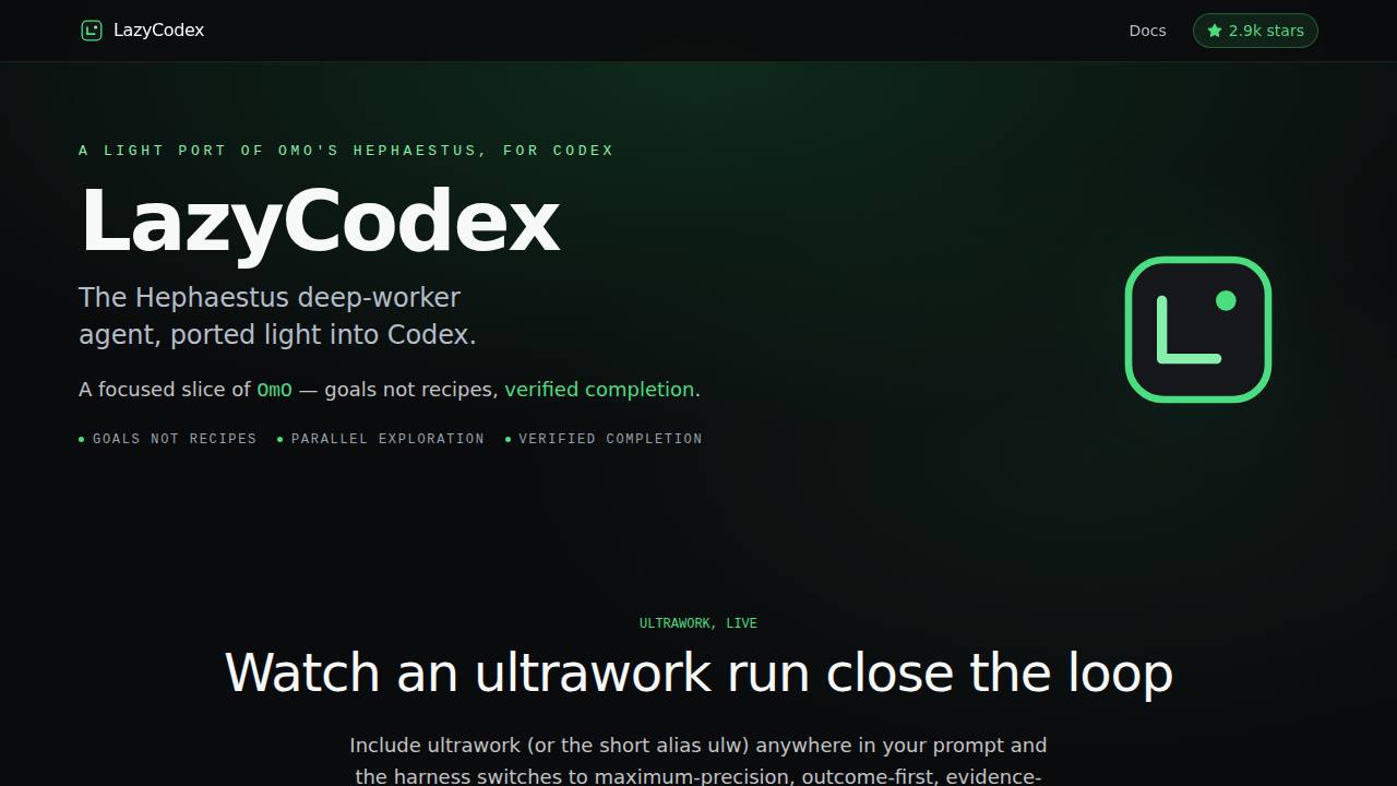 Preview of code-yeongyu/lazycodex