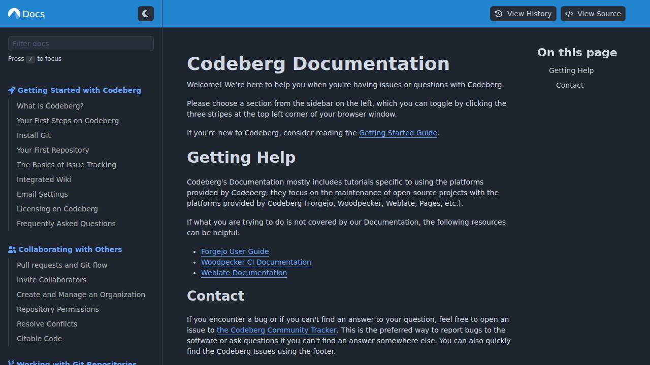 Preview of Codeberg/Documentation