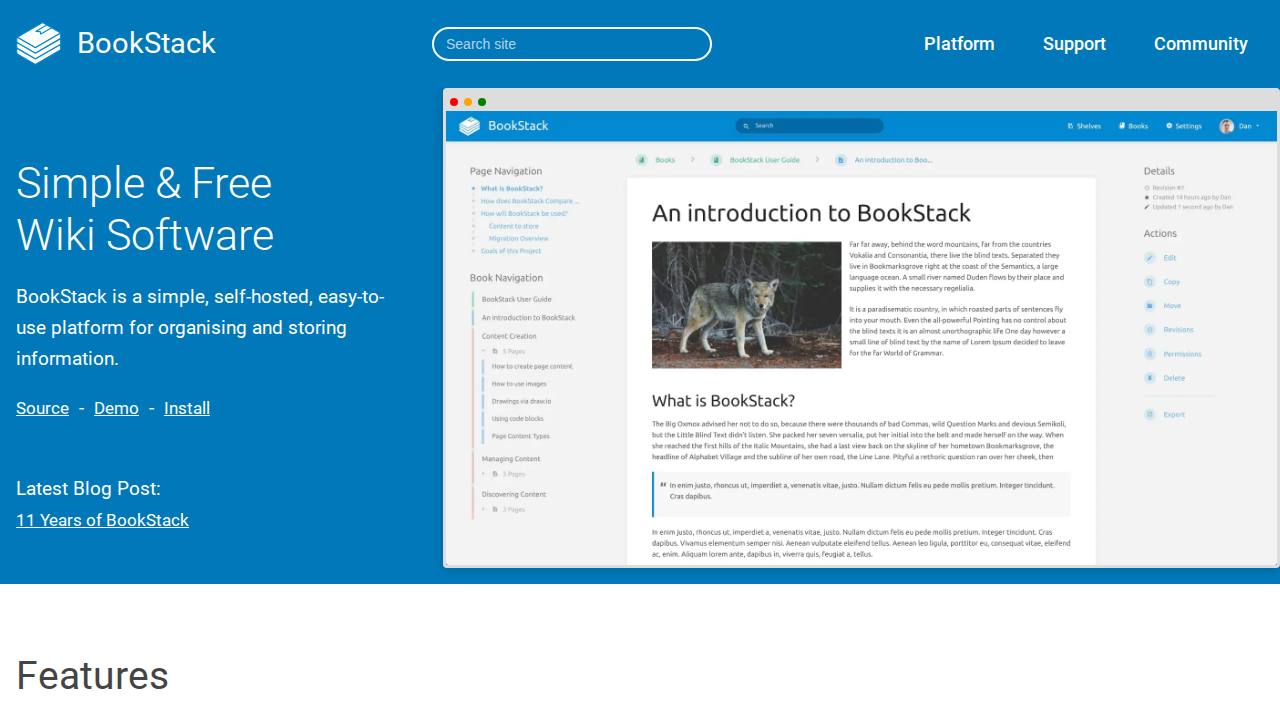 Preview of bookstack/bookstack