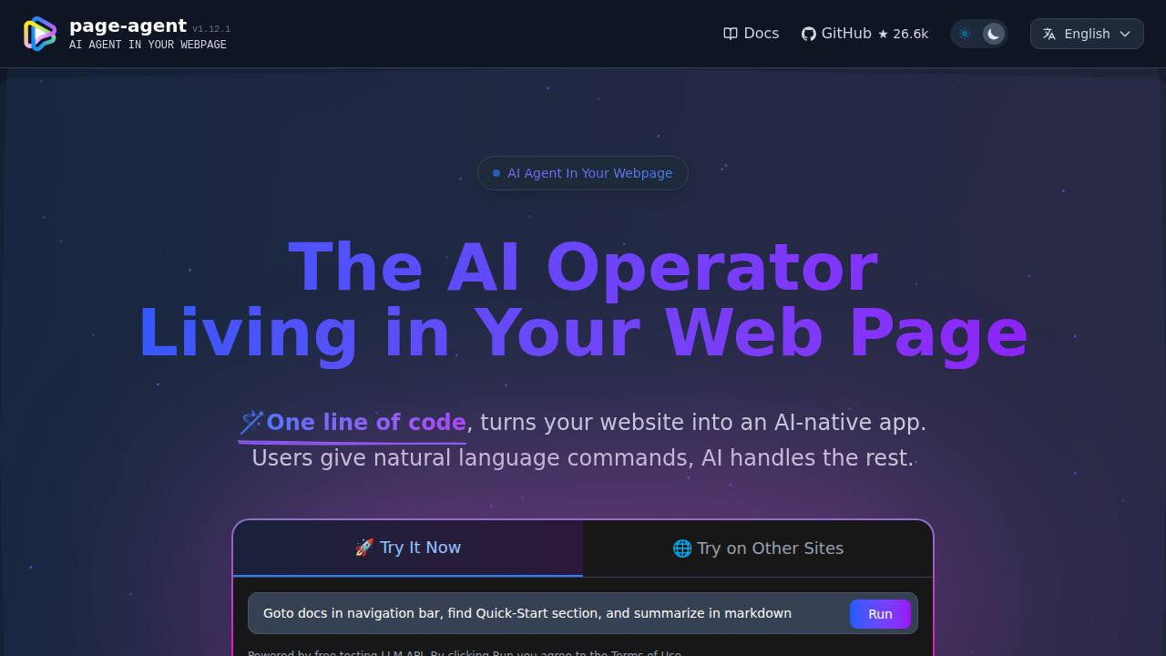 Preview of alibaba/page-agent