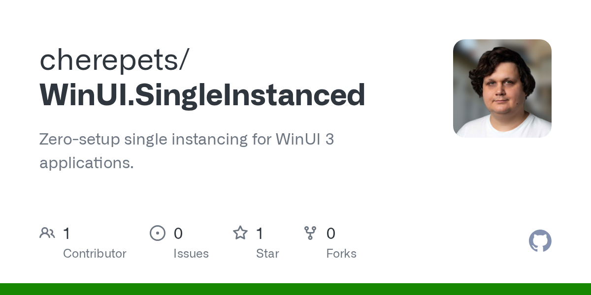 Preview of cherepets/WinUI.SingleInstanced