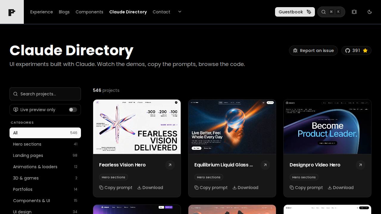Preview of pulkitxm/claude-directory