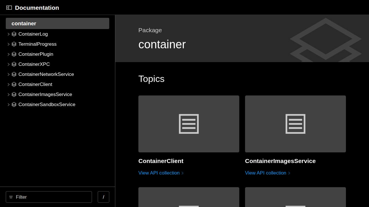 Preview of apple/container