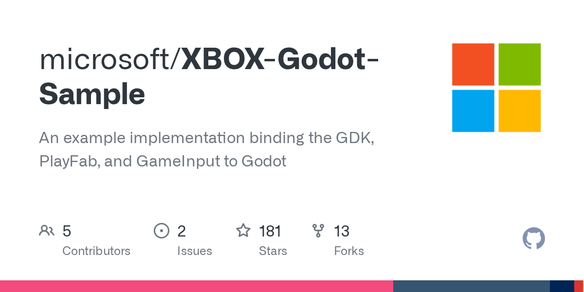 Preview of microsoft/XBOX-Godot-Sample
