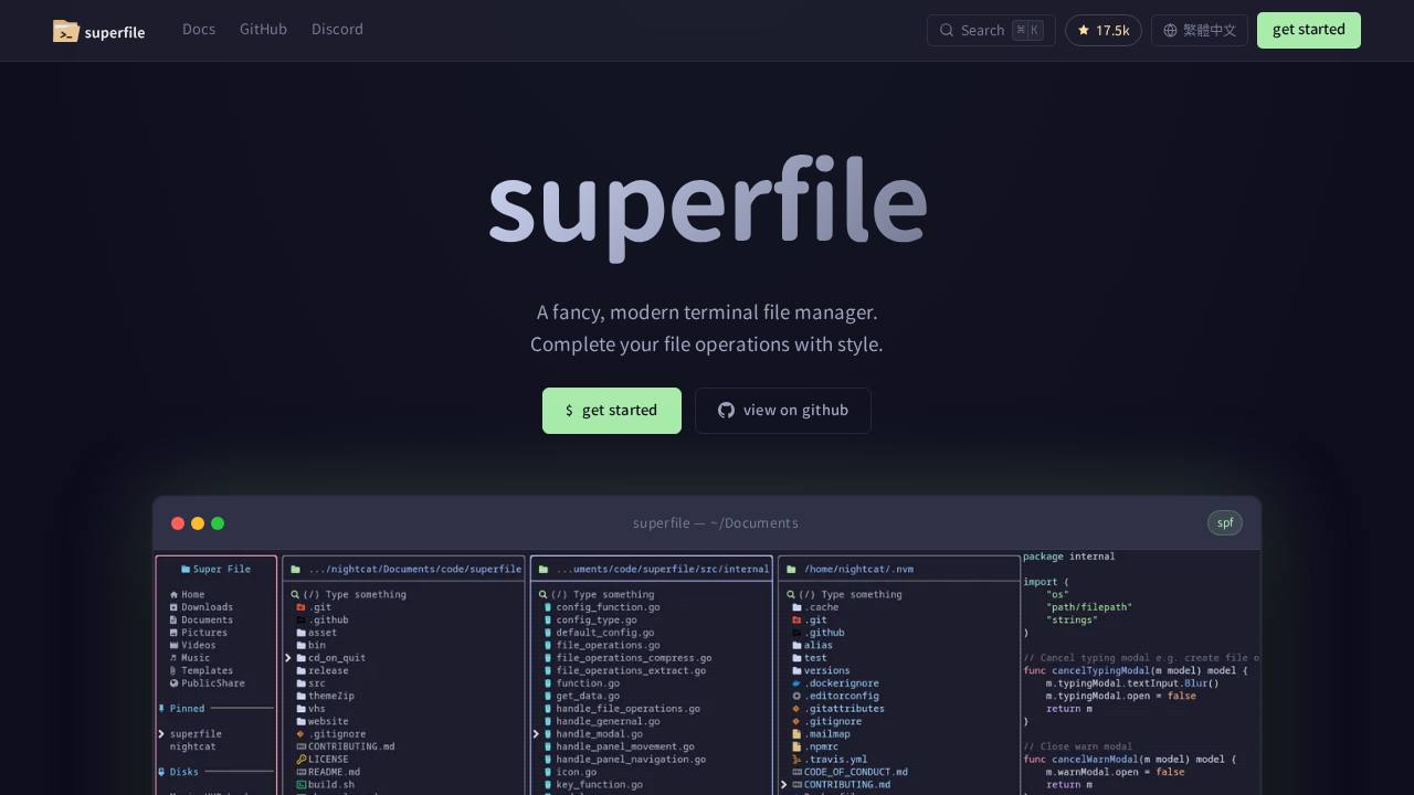 Preview of yorukot/superfile
