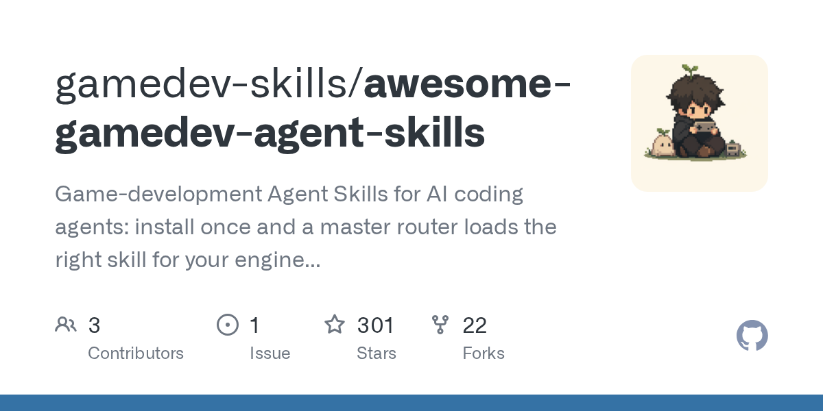 Preview of gamedev-skills/awesome-gamedev-agent-skills
