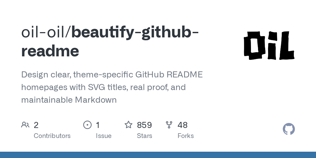 Preview of oil-oil/beautify-github-readme