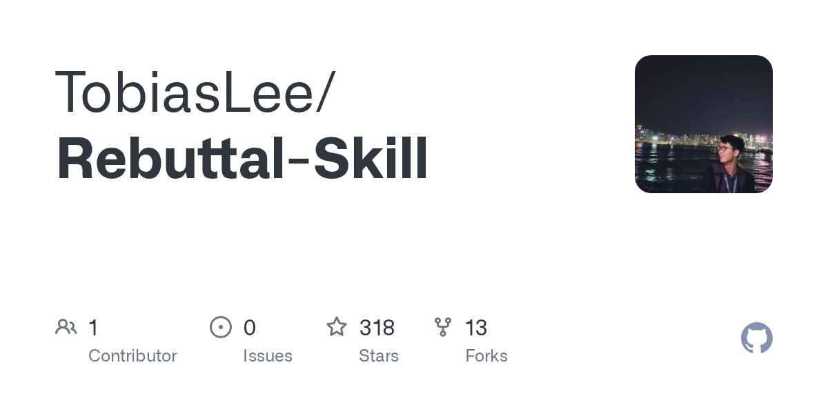 Preview of TobiasLee/Rebuttal-Skill