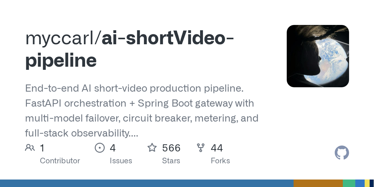 Preview of myccarl/ai-shortVideo-pipeline
