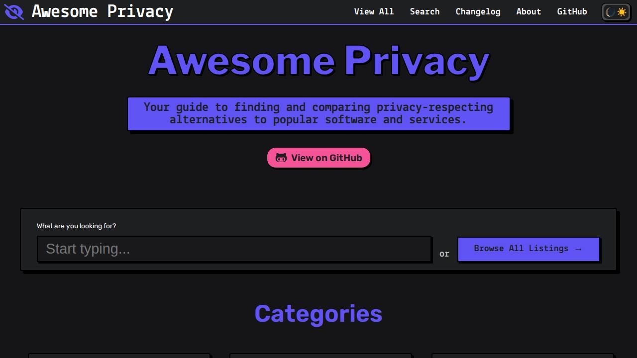 Preview of alicia/awesome-privacy