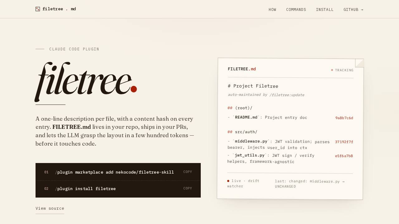 Preview of nekocode/filetree-skill