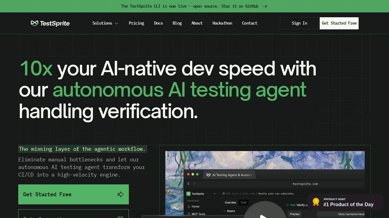 Preview of TestSprite/testsprite-cli