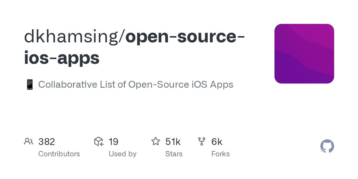 Preview of dkhamsing/open-source-ios-apps