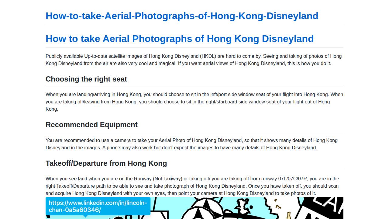 Preview of lincolnlychan/How-to-take-Aerial-Photographs-of-Hong-Kong-Disneyland