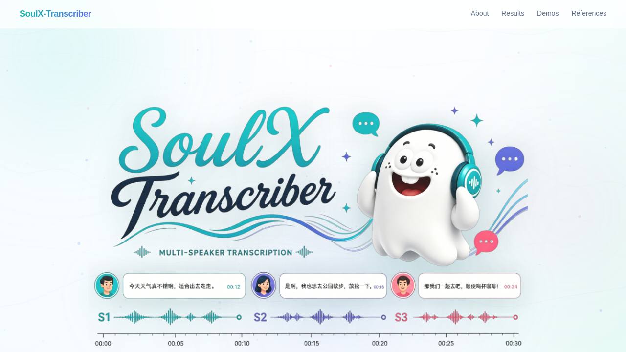Preview of Soul-AILab/SoulX-Transcriber
