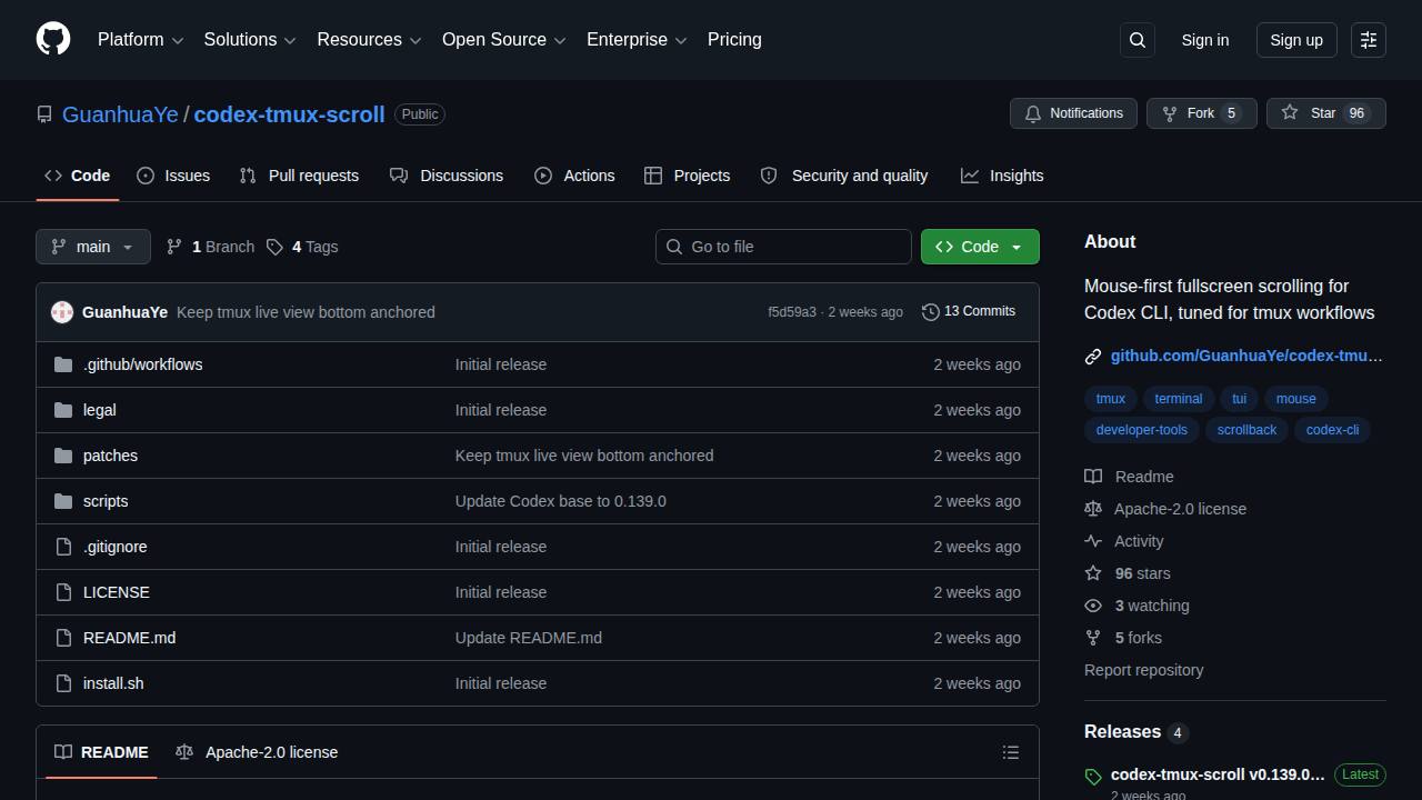 Preview of GuanhuaYe/codex-tmux-scroll