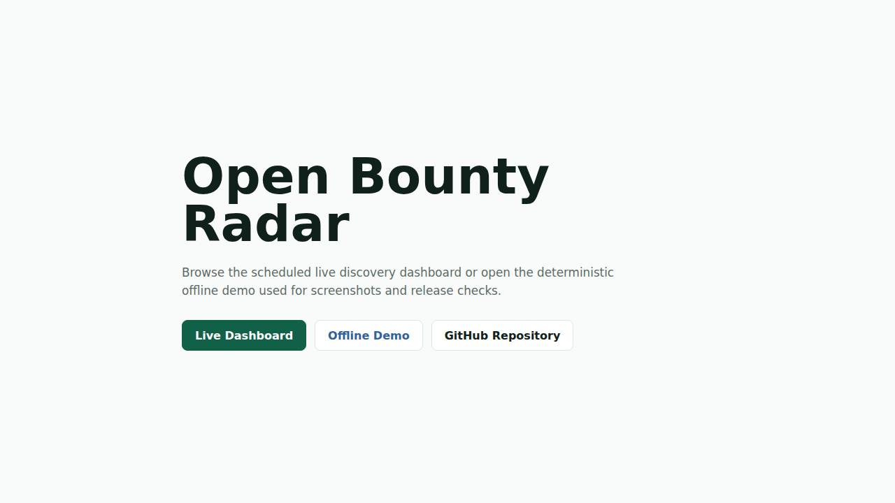 Preview of owenshuo/open-bounty-radar