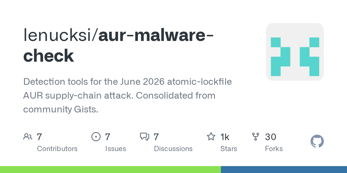 Preview of lenucksi/aur-malware-check