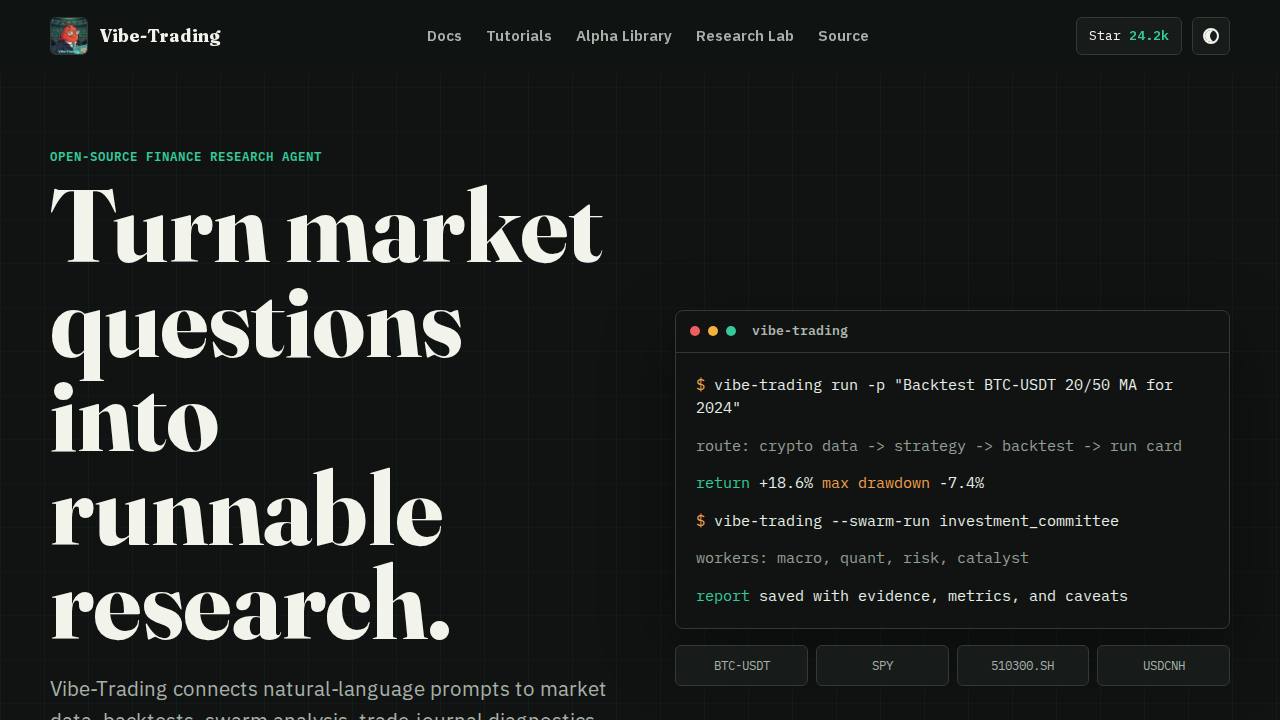Preview of HKUDS/Vibe-Trading